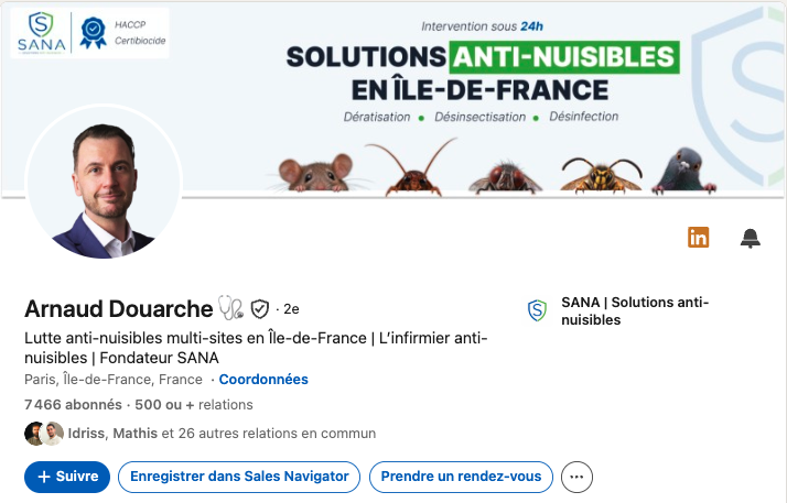 Profil LinkedIn de Arnaud Douarche, refait par Redak