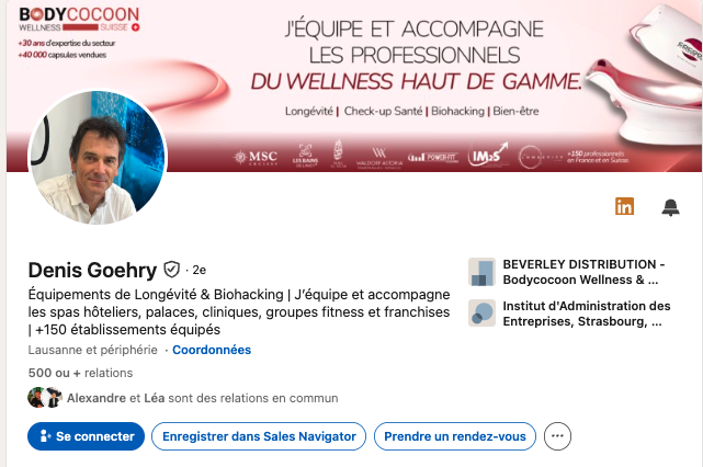 Profil LinkedIn de Denis Goehry, refait par Redak