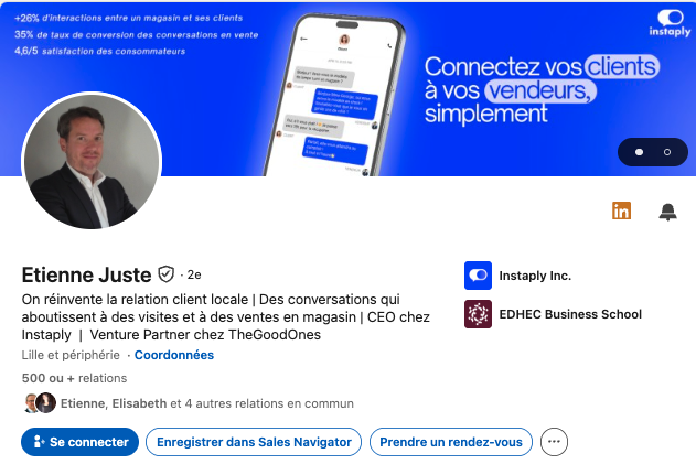 Profil LinkedIn de Etienne Juste, refait par Redak