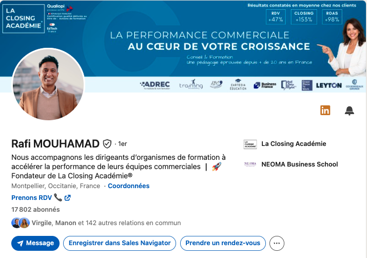 Profil LinkedIn de Rafi Mouhamad, refait par Redak